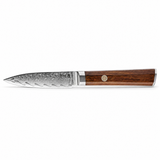 Couteau Ko-Petty en acier damas 8 cm, manche en bois de rose africain, série Kurohana