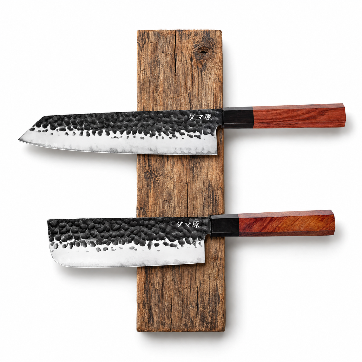 Set Essence II de 2 couteaux en acier AUS-10 : kiritsuke et nakiri, manches en bois africain, série Kaizen