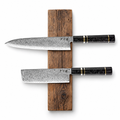 Set Essence de 2 couteaux en acier damas : gyuto et nakiri, manches en fibre de carbone, série Sakuragi