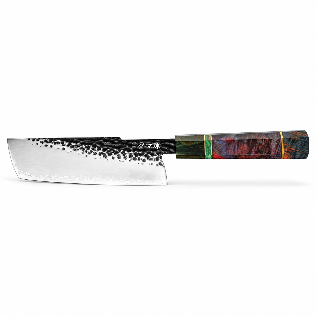Couteau Nakiri en acier AUS-10 18 cm, manche en bois stabilisé, série Shinrai