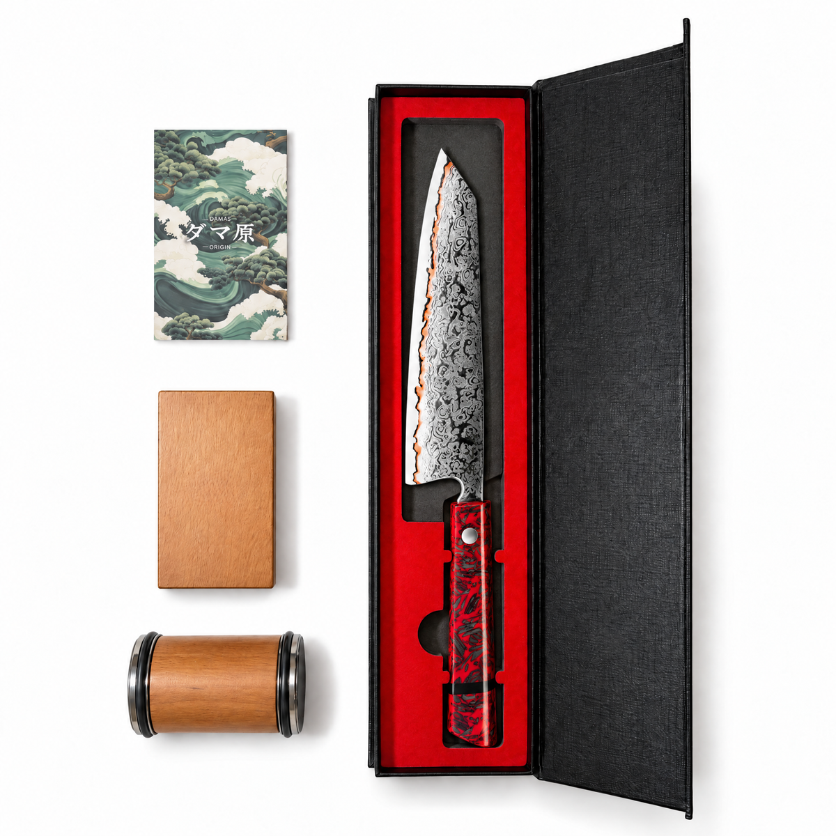 Pack Initiation Musashi : couteau Kiritsuke série Musashi et aiguiseur rouleau magnétique