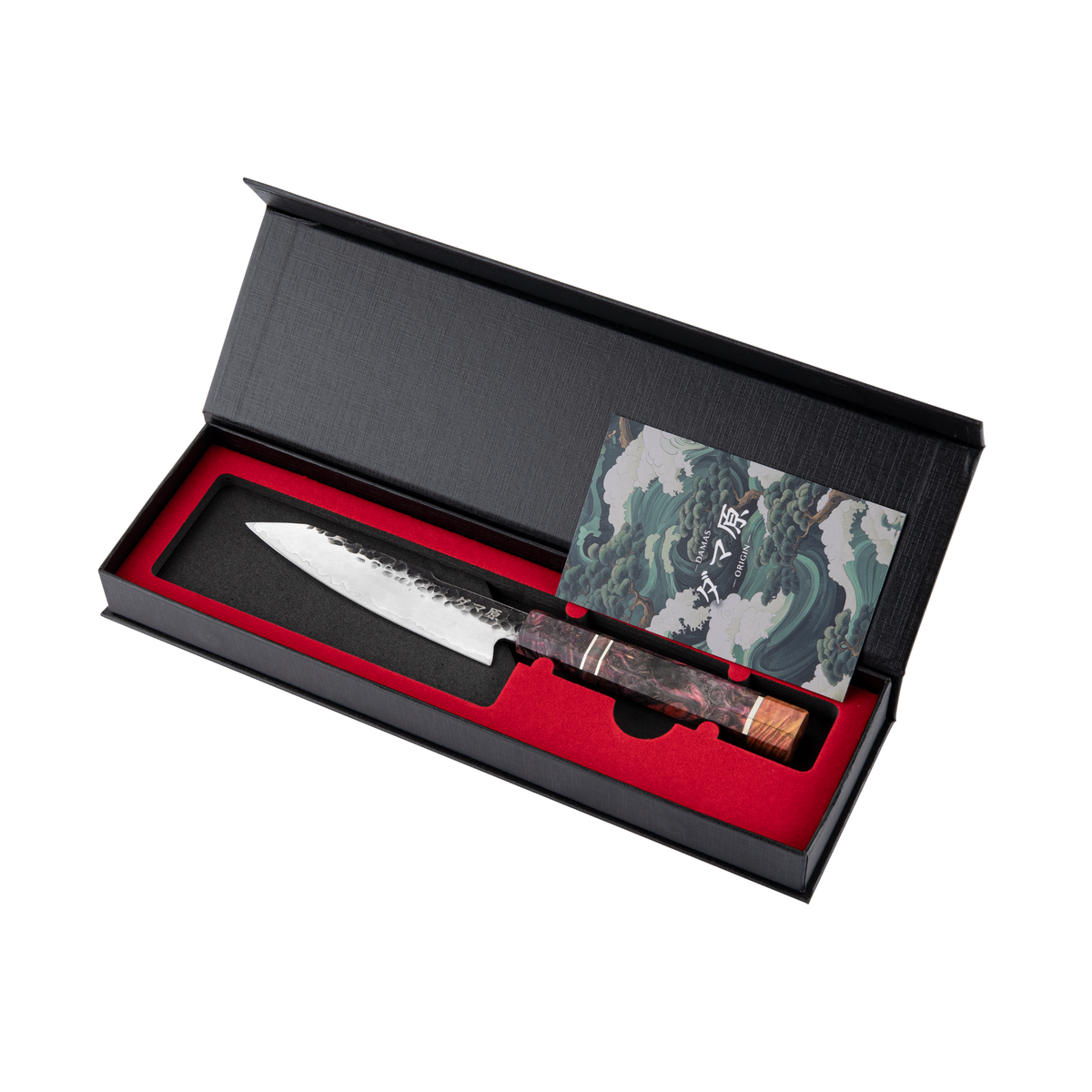 Couteau Petty en acier AUS-10 de la série Shinrai, Damas Origin