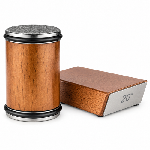 Aiguiseur rouleau magnétique à base aimantée en chêne massif, double grain 400 et 1000