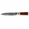 Couteau Petty en acier damas 13 cm, manche en Packa wood, série Takeshi