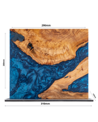 Dimensions du support magnétique à couteaux en bois stabilisé et résine : 31 cm de large